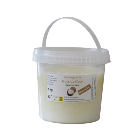 Huile de Coco désodorisée 1 kg Huile de Coco désodorisée 1 kg