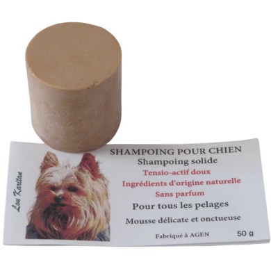 Shampoing solide pour chien