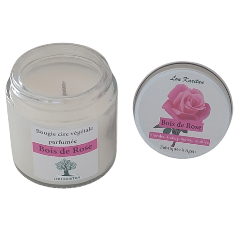 Bougie parfumée Bois de Rose Bougie parfumée Bois de Rose