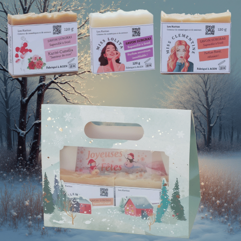 Pochette cadeau 3 savons
