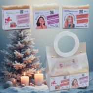 Pochette cadeau transparente 3 savons