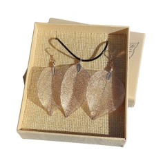 Coffret pendentif et boucles d'oreilles