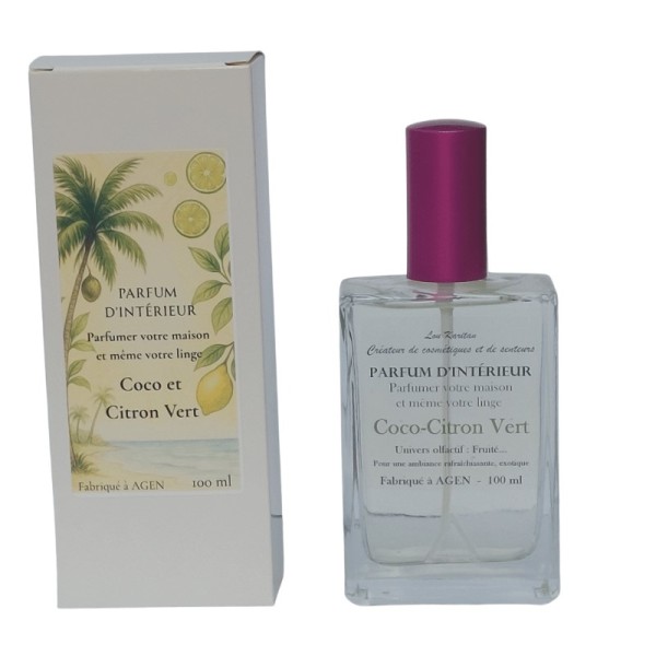 Parfum d'intérieur coco citron Vert