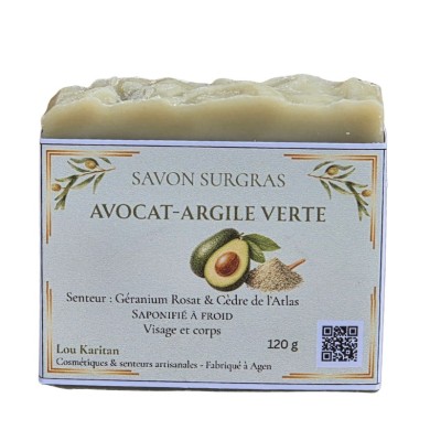 Savon Avocat Argile Verte