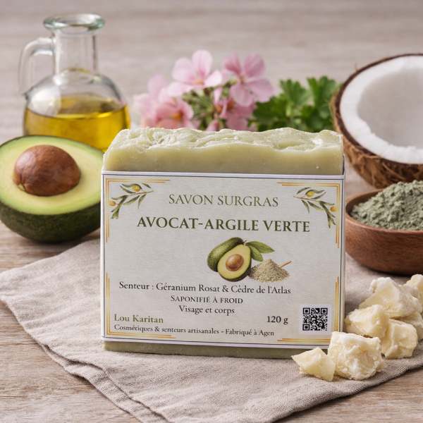 Savon Avocat et Argile verte