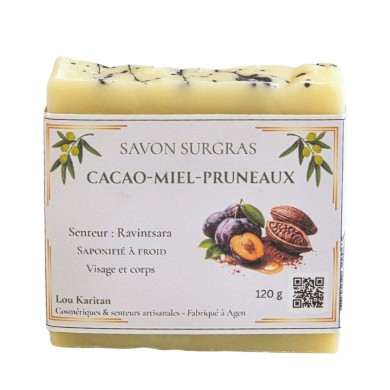Savon Cacao Miel Pruneaux