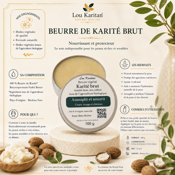 Fiche technique beurre de karité brut