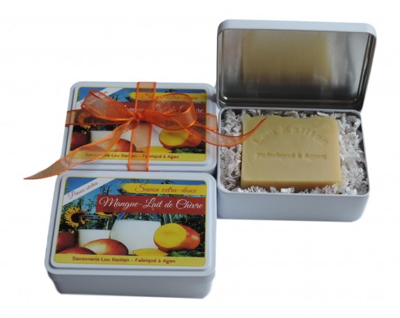 Coffret savon Mangue et Lait de chèvre Coffret savon Mangue et Lait de chèvre